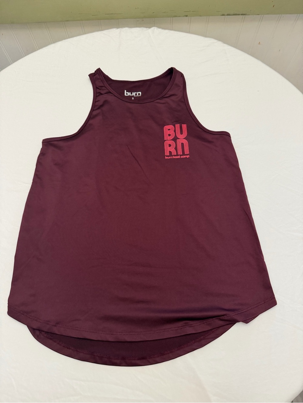 Burn Tank Top for Women in Maroon - Scoop Neck Athletic Tank